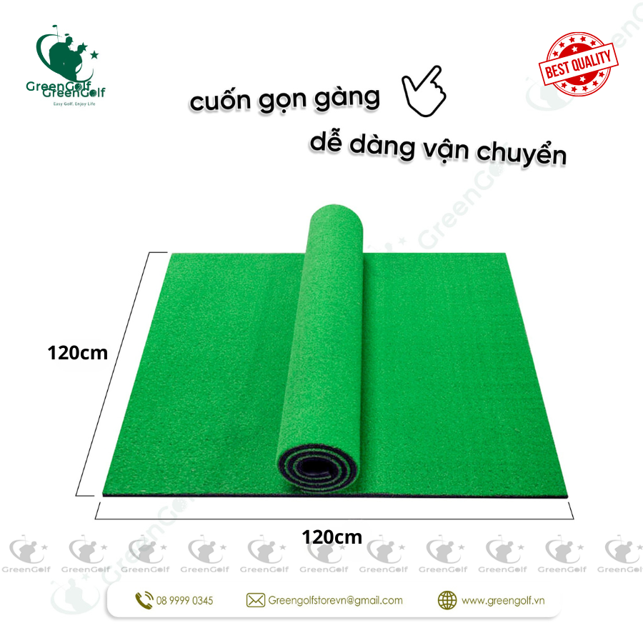 Thảm Tập Swing Golf 1.2x1.2m Thảm Tập Golf Nhỏ Gọn Mang Lại Trải